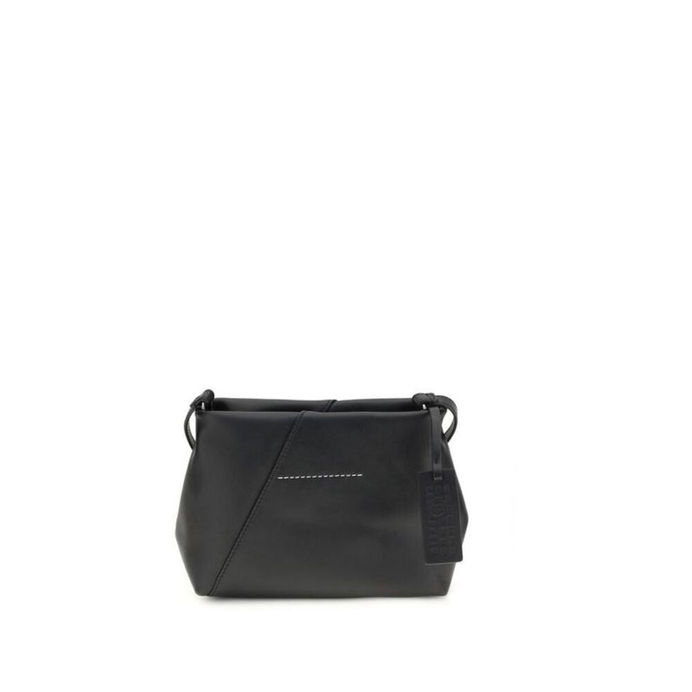 MM6 Black Calf Leather Bos Taurus Shoulder Women's Bag